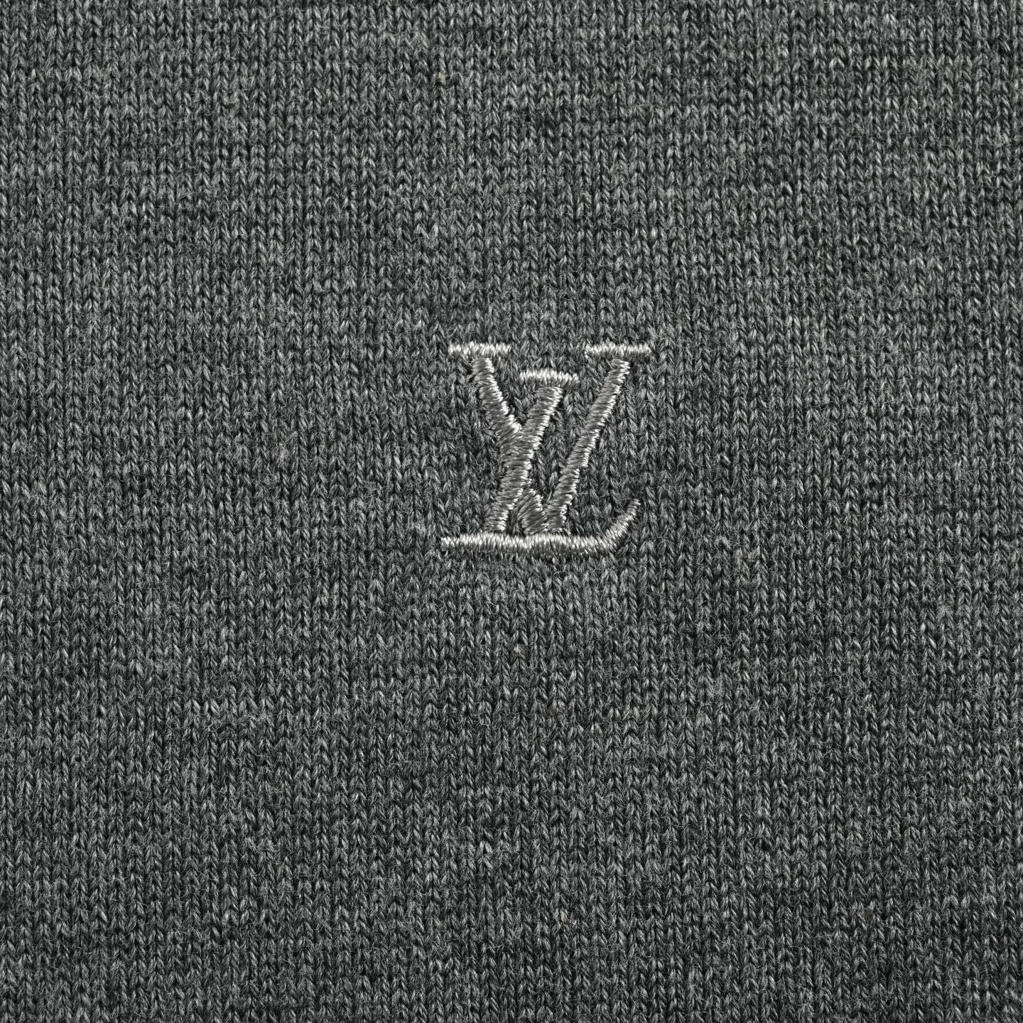 Louis Vuitton/Louis Vuitton small letter embroidered knitted short sleeves